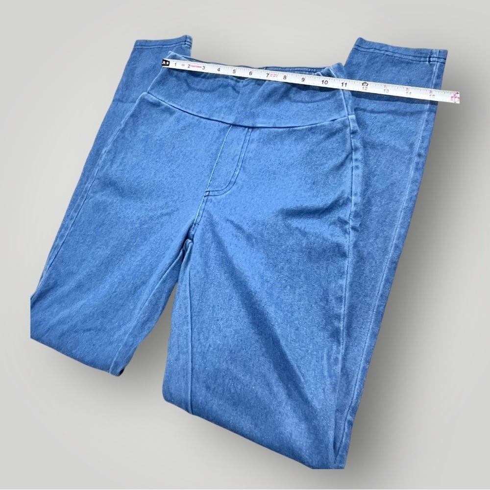 Shein Blue Women's Leggings Jeans Elastic Waist - Picture 4 of 11